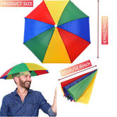 Open watermelon umbrella hat showing 21 inch diameter